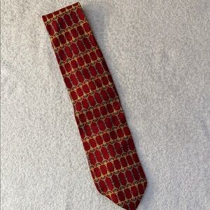 VTG Paolo Gucci Elegant Silk Horse Stirrup Equestrian Patterned Tie 90s